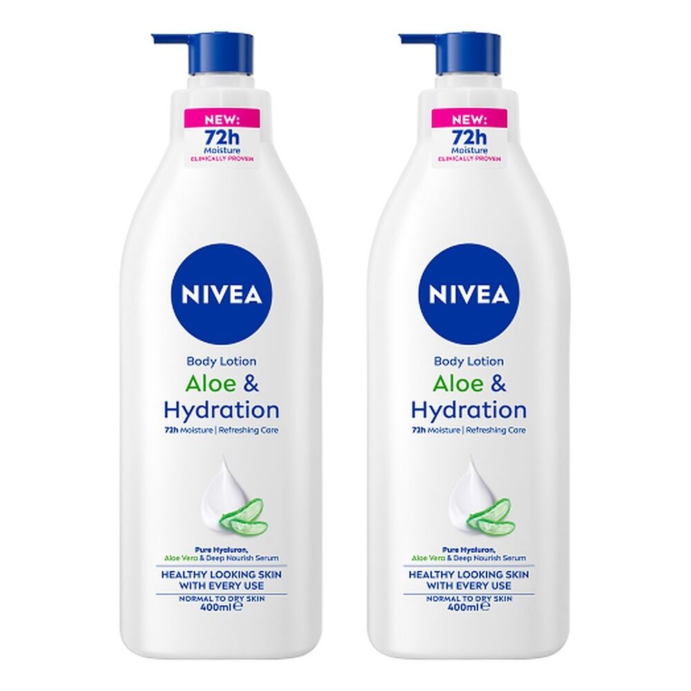 Nivea Aloe & Hydration Body Lotion 400mL Pack of 2
