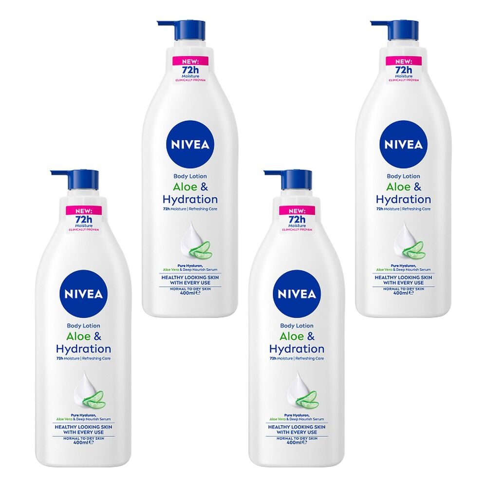 Nivea Aloe & Hydration Body Lotion 400mL Pack of 4