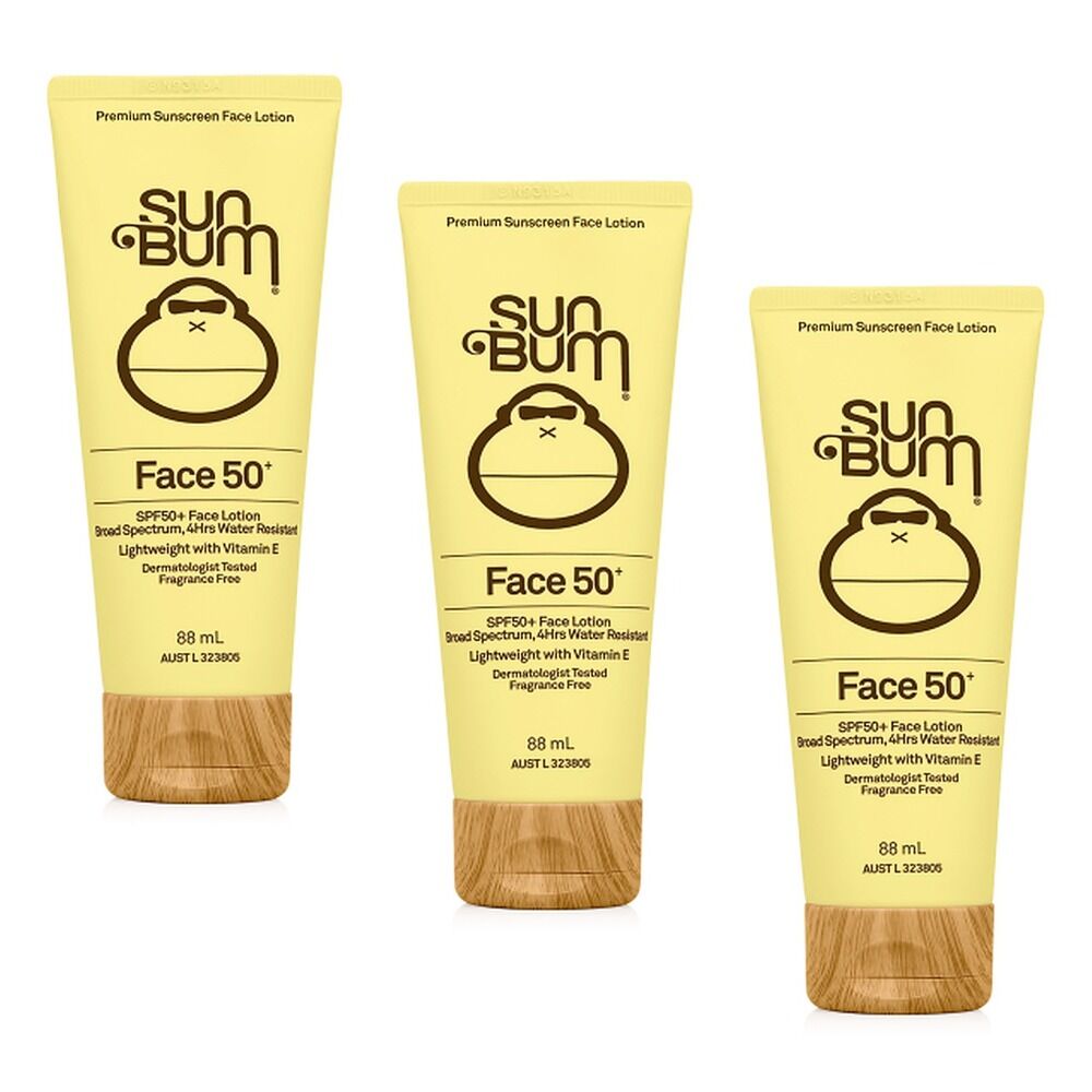 Sun Bum Face Lotion SPF50+ 88mL Pack of 3