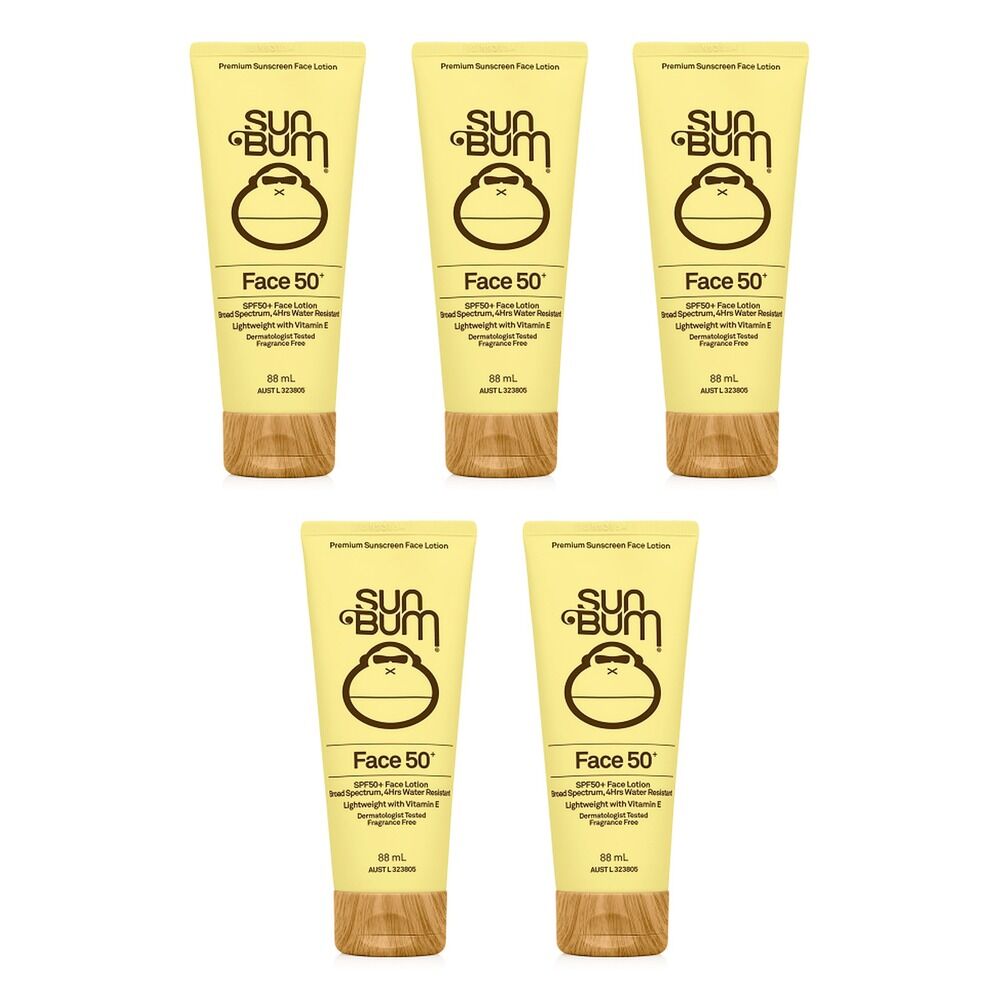 Sun Bum Face Lotion SPF50+ 88mL Pack of 5
