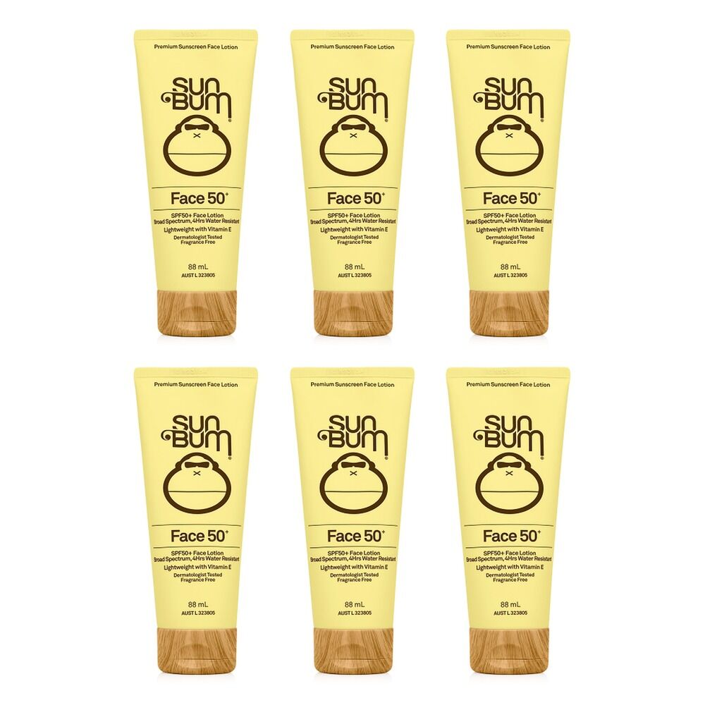 Sun Bum Face Lotion SPF50+ 88mL Pack of 6