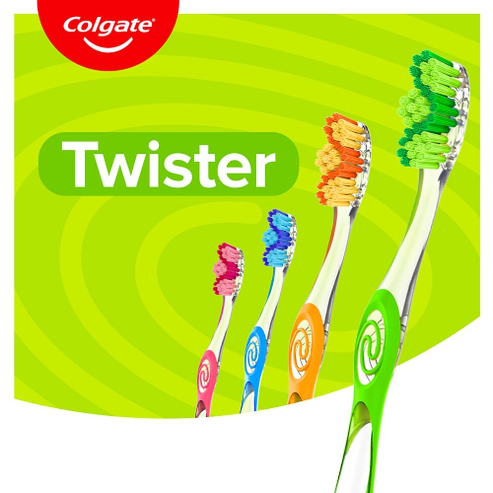 Colgate Twister Manual Toothbrush, Soft Spiral Bristles
