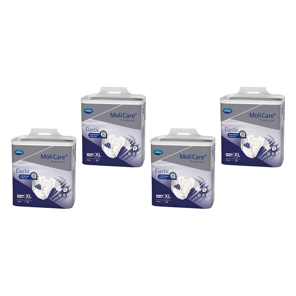 MoliCare Premium Elastic 9 Drops Extra Large 14 Pack x 4 Bundle of 4