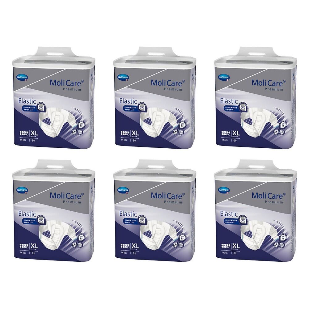 MoliCare Premium Elastic 9 Drops Extra Large 14 Pack x 4 Bundle of 6