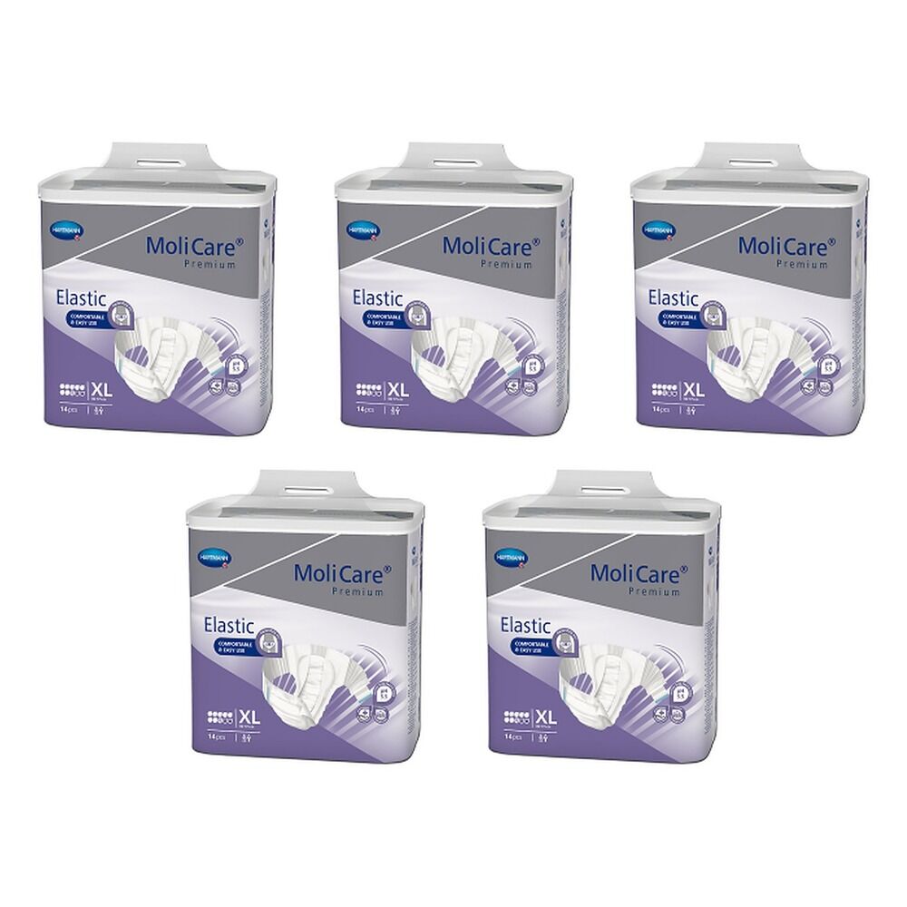 MoliCare Premium Elastic Slip Size Extra Large 14 Pack x 4 Bundle of 5