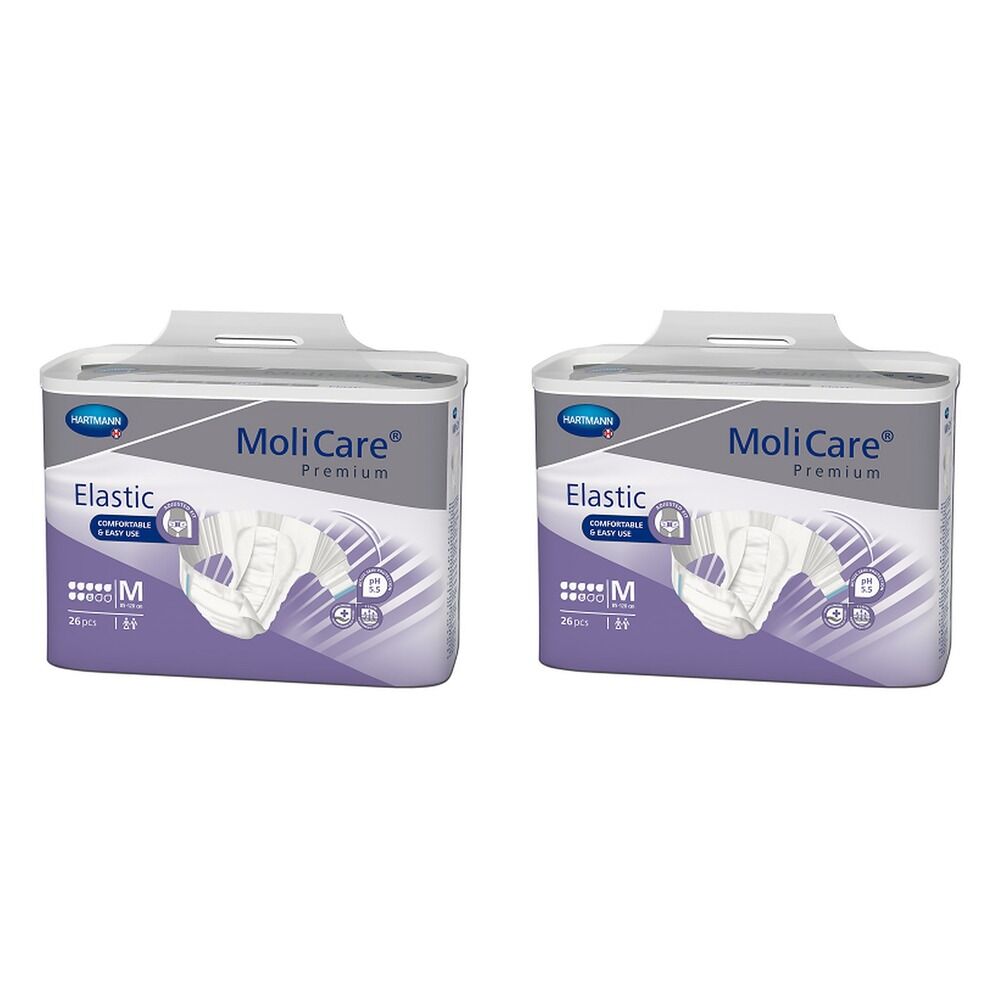 MoliCare Premium Elastic Slip Size Medium 26 Pack x 3 Bundle of 2