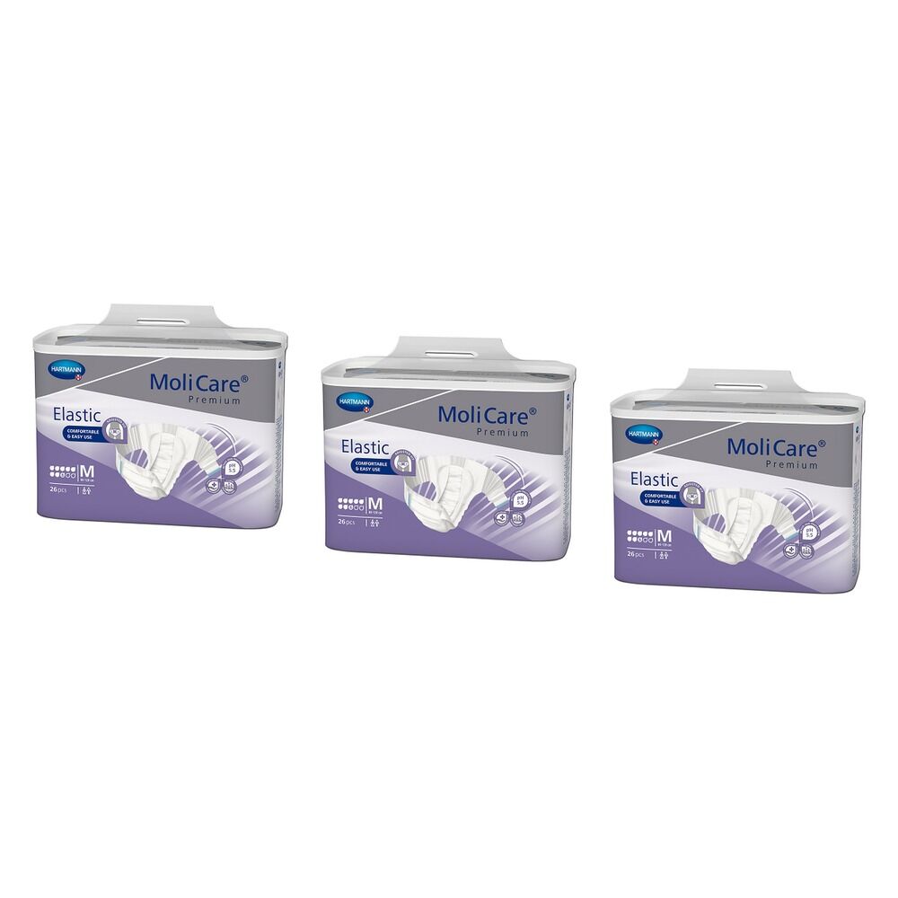MoliCare Premium Elastic Slip Size Medium 26 Pack x 3 Bundle of 3