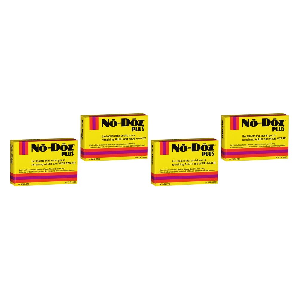 No-Doz Plus 24 Tablets Pack of 4