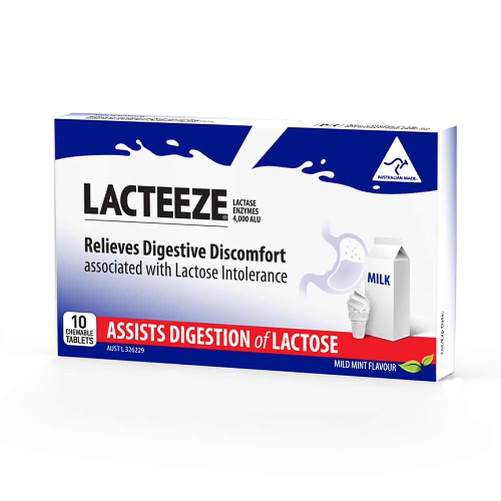 Lacteeze Lactase Enzymes 10 Tablets
