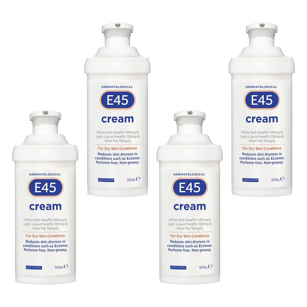 E45 Cream for Dry Skin Pump 500g Pack of 4