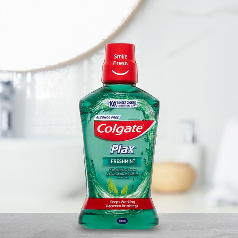 Colgate Plax Freshmint Alcohol Free Mouthwash 500mL