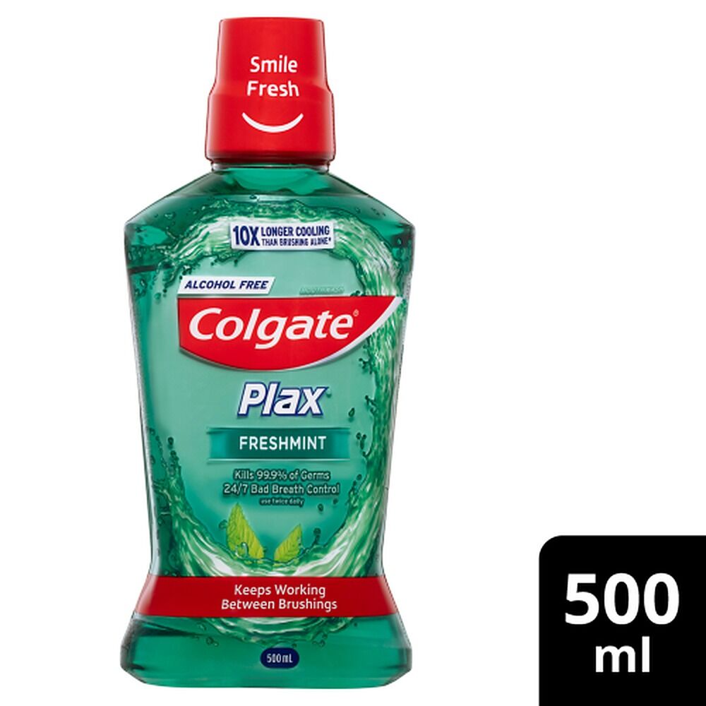 Colgate Plax Freshmint Alcohol Free Mouthwash 500mL