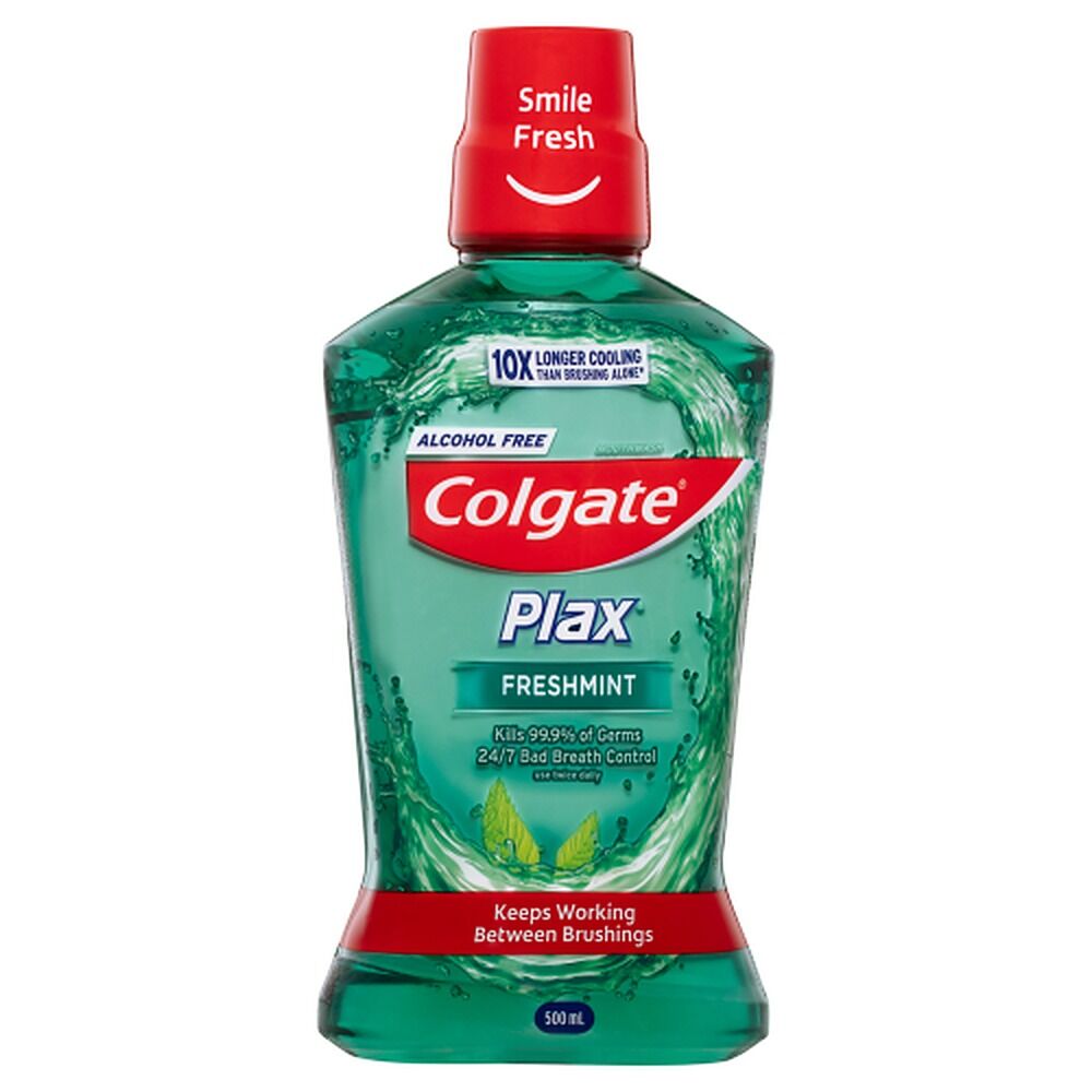 Colgate Plax Freshmint Alcohol Free Mouthwash 500mL