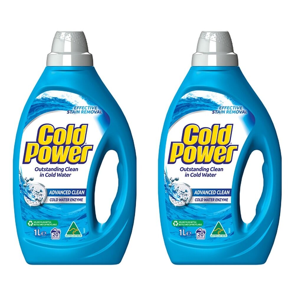 Cold Power Advanced Clean Cold Water Enzyme Liquid Laundry Bundle of 2