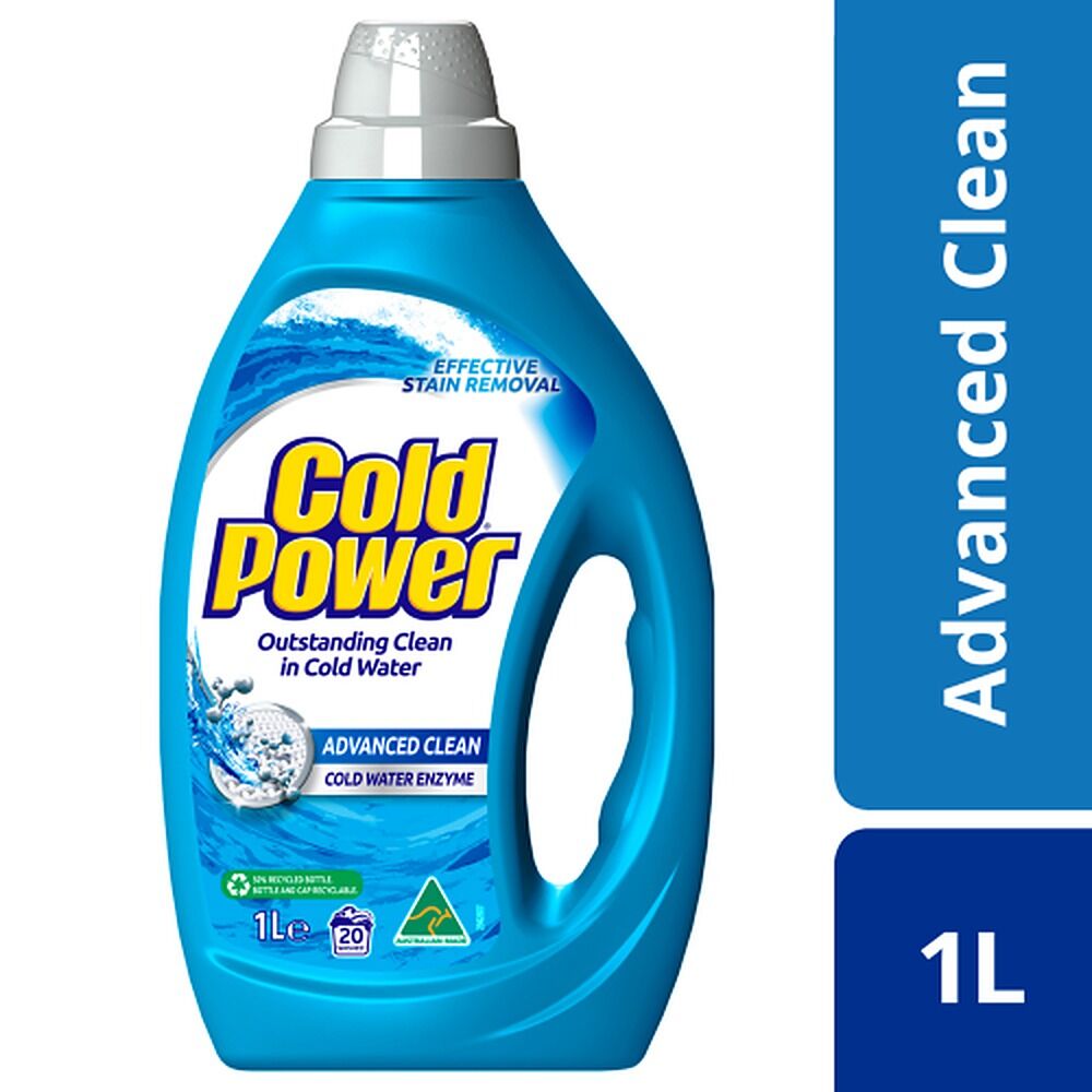 Cold Power Advanced Clean Cold Water Enzyme Liquid Laundry Detergent 1L x 6