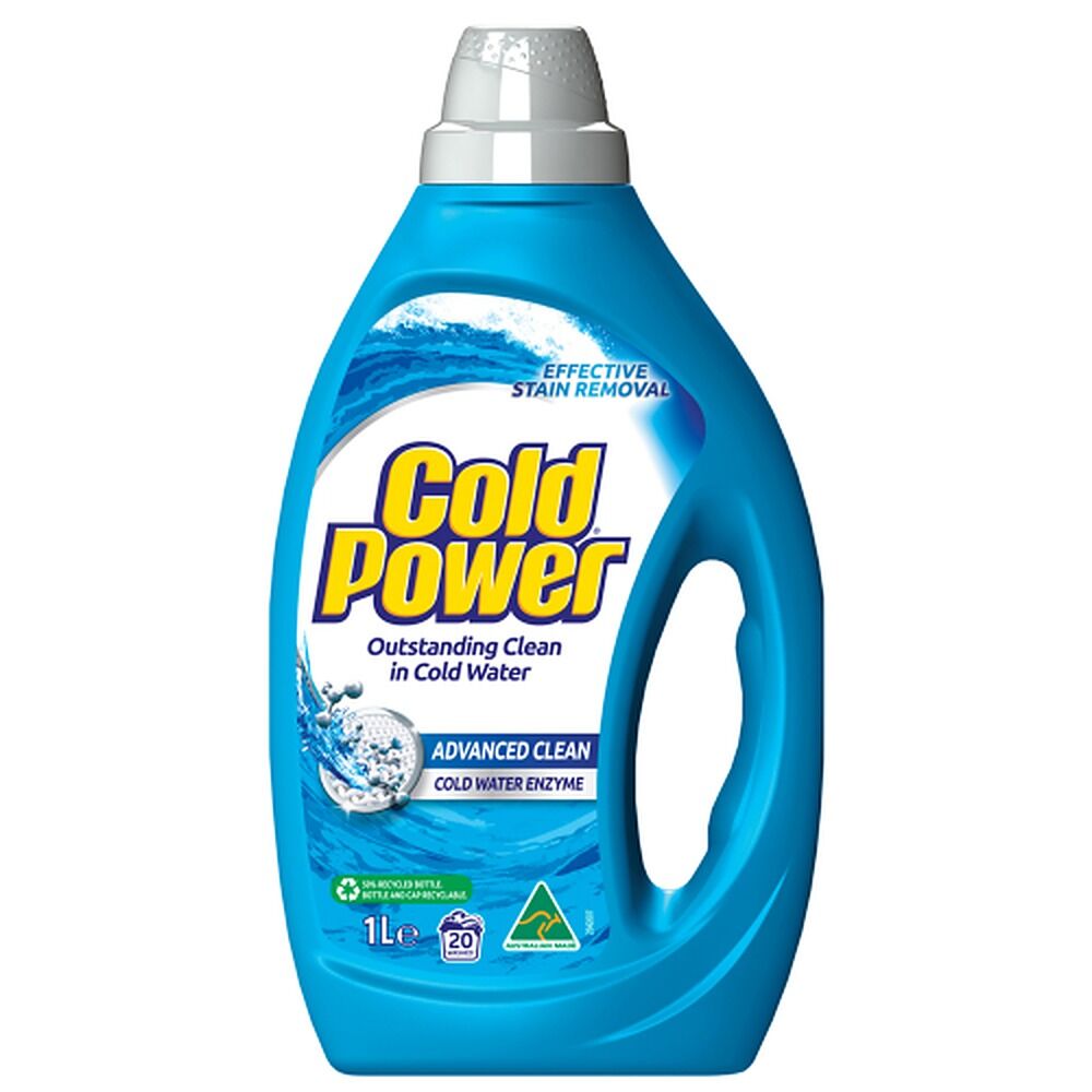 Cold Power Advanced Clean Cold Water Enzyme Liquid Laundry Detergent 1L x 6