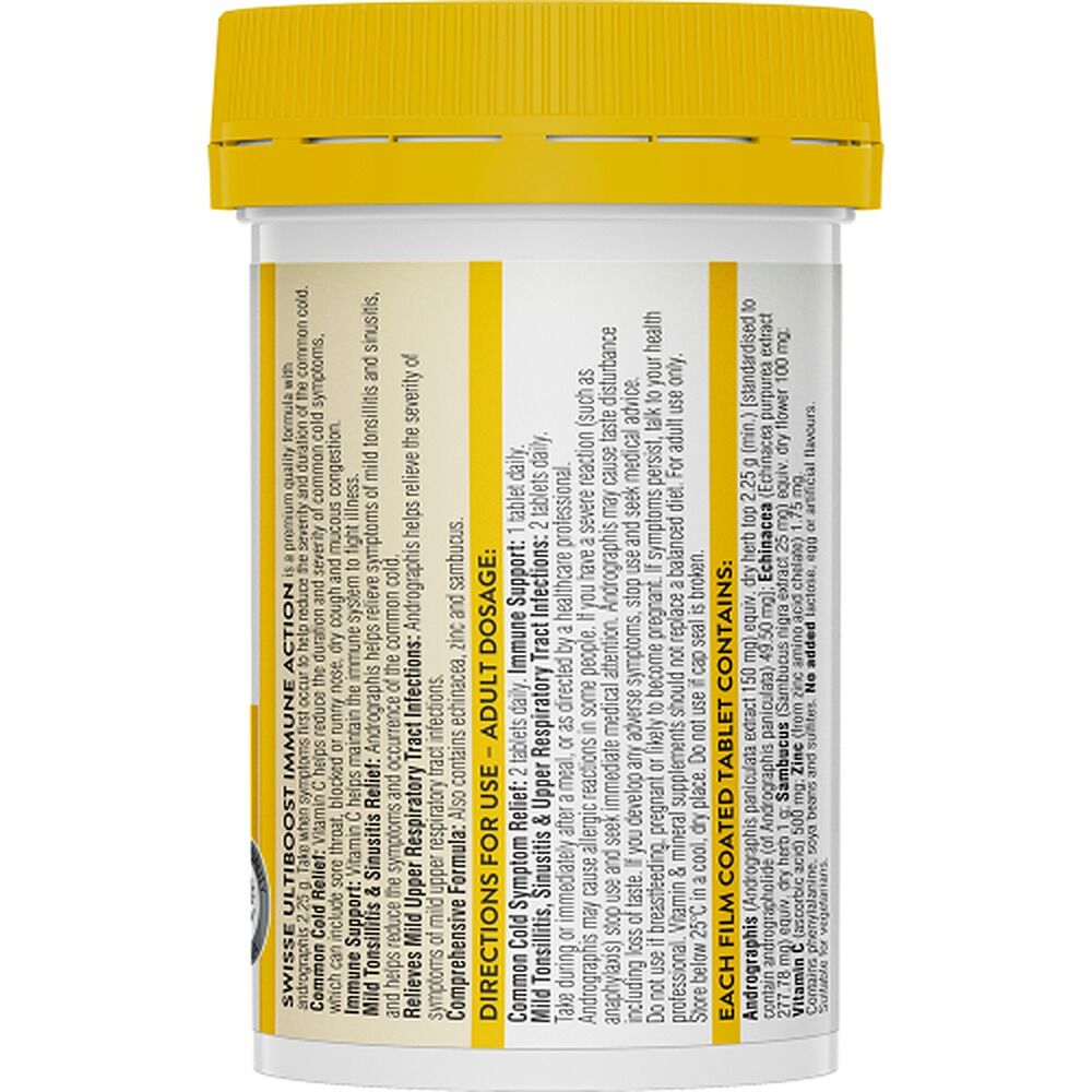 Swisse Ultiboost Immune Action with Andrographis 2.25g 60 Tablets