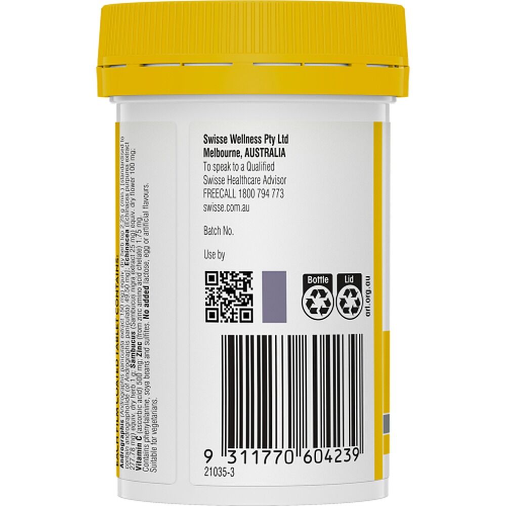 Swisse Ultiboost Immune Action with Andrographis 2.25g 60 Tablets