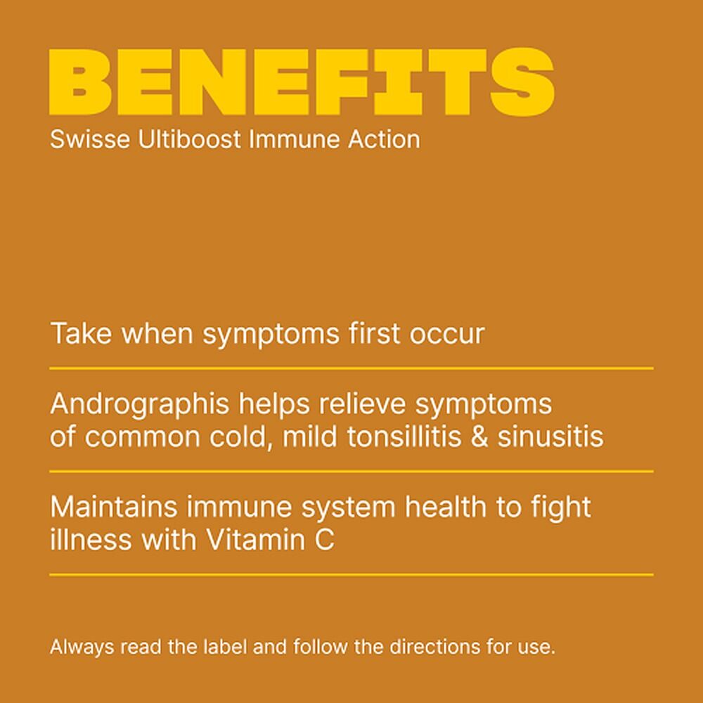 Swisse Ultiboost Immune Action with Andrographis 2.25g 60 Tablets