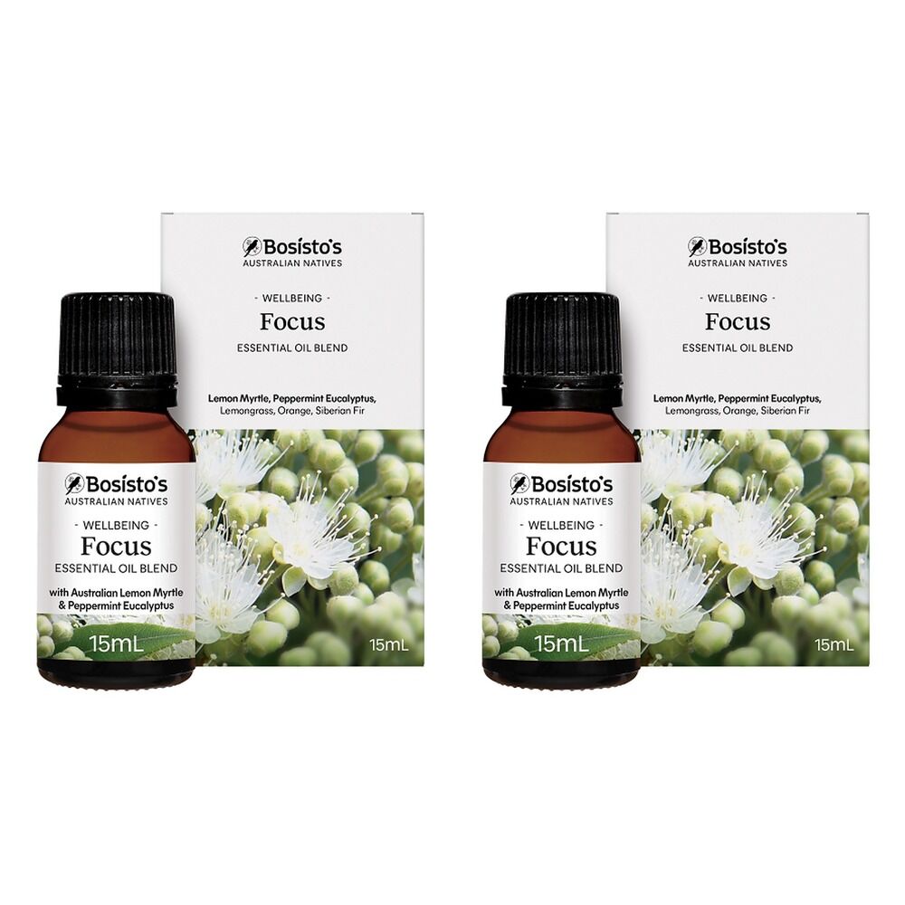 Bosisto's Australian Natives Focus Oil 15mL Pack of 2