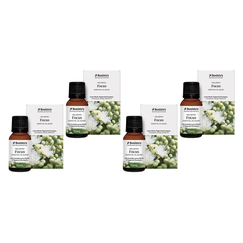 Bosisto's Australian Natives Focus Oil 15mL Pack of 4