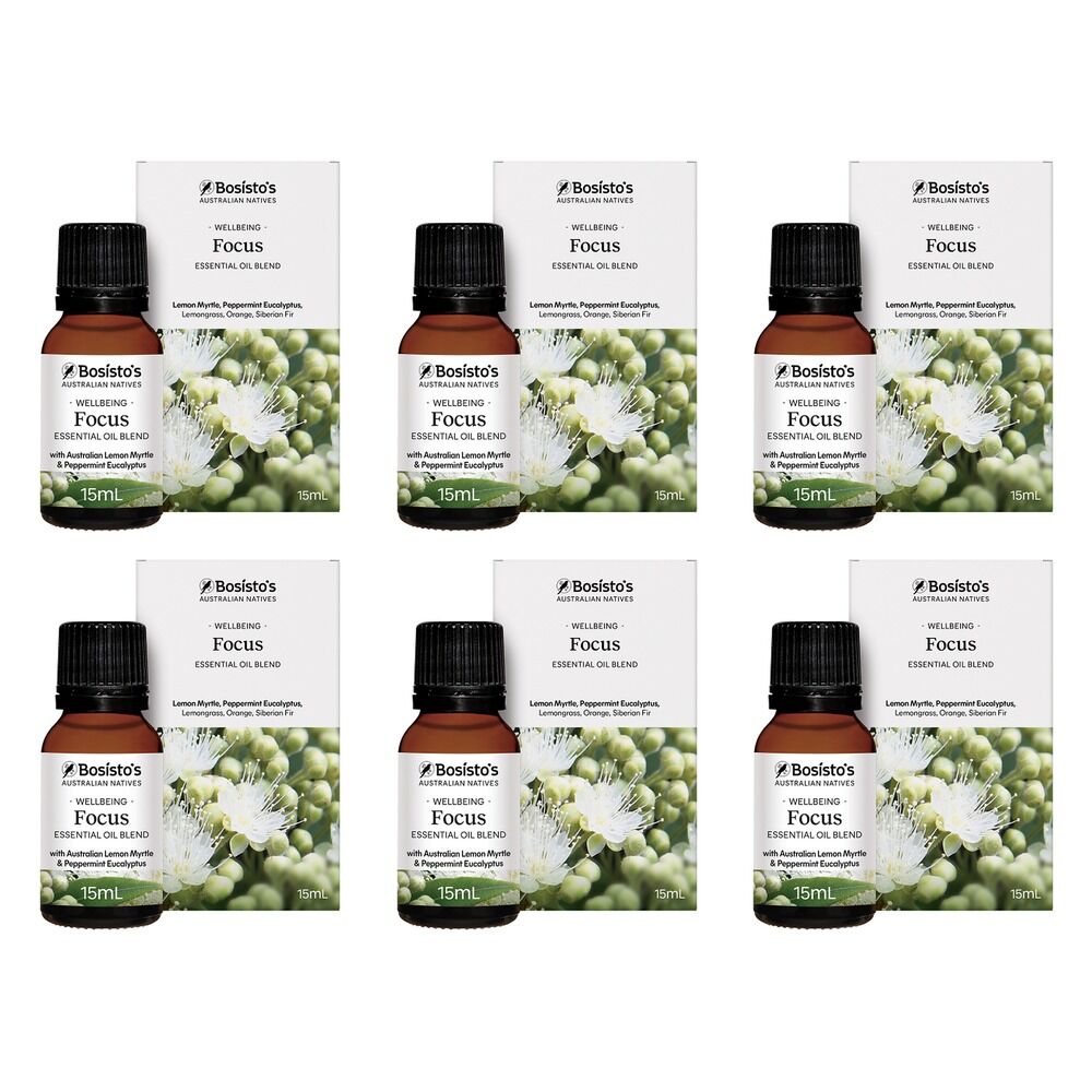 Bosisto's Australian Natives Focus Oil 15mL Pack of 6