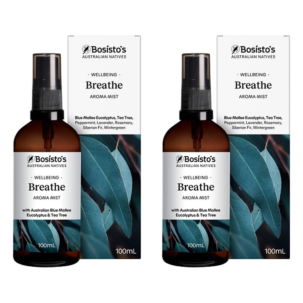 Bosisto's Australian Natives Breathe Aroma Mist 100mL Pack of 2