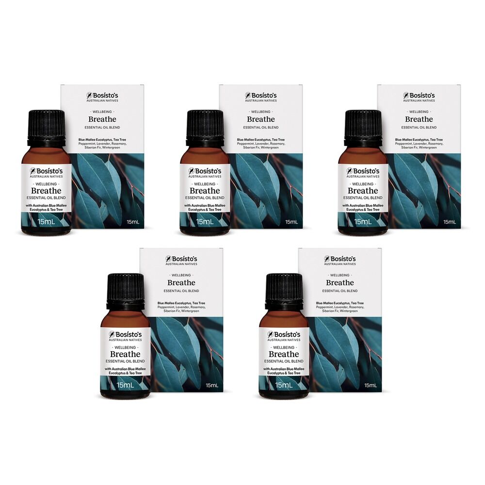 Bosisto's Australian Natives Breathe Oil 15mL Pack of 5