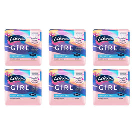 Libra Girl Regular Pads with Wings 12 Pack x 6 Bundle of 6