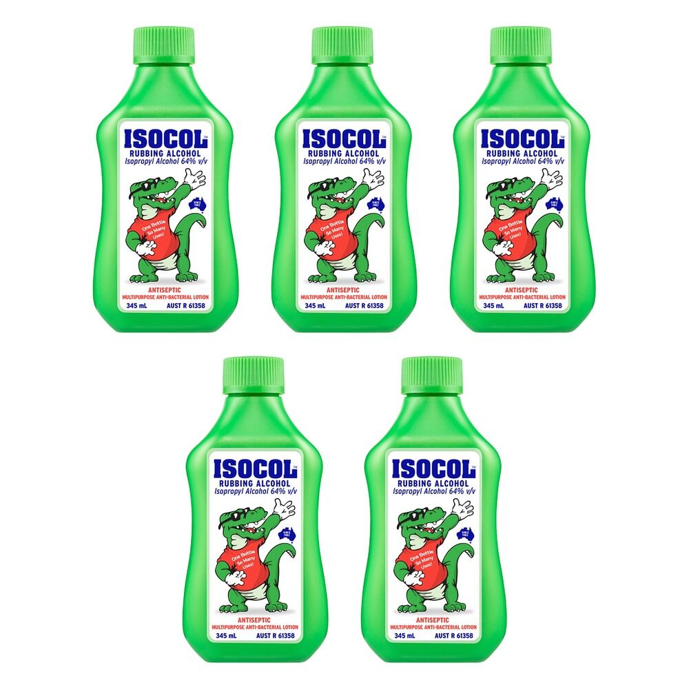 Isocol Rubbing Alcohol 345mL Pack of 5
