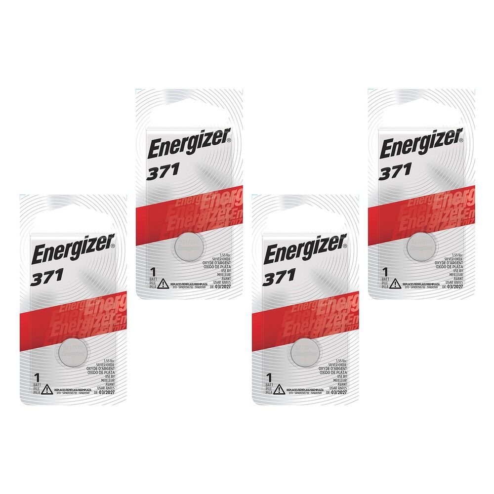 Energizer 371 Silver Oxide Watch Battery Pack of 4