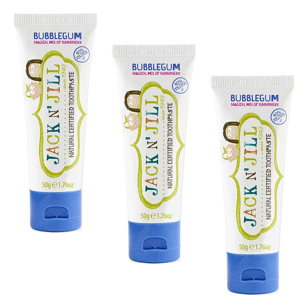 Jack N' Jill Natural Certified Toothpaste Bubblegum 50g Pack of 3