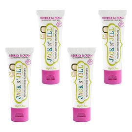 Jack N' Jill Natural Certified Toothpaste Berries & Cream 50g Pack of 4