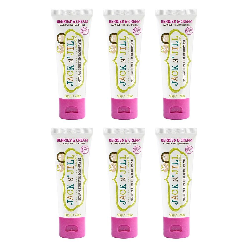 Jack N' Jill Natural Certified Toothpaste Berries & Cream 50g Pack of 6