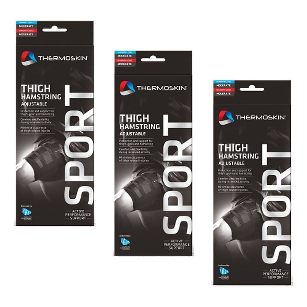 Thermoskin Sports Thigh Hamstring Support Adjustable Pack of 3