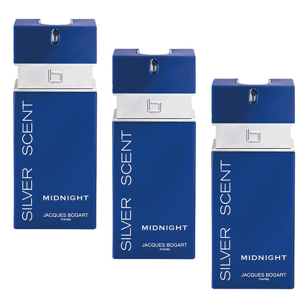 Jacques Bogart Silver Scent Midnight EDT 100mL Pack of 3