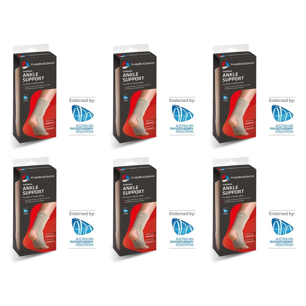 Thermoskin Thermal Ankle Support Medium Beige Pack of 6