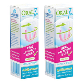 Oral7 Dry Mouth Spray with Active Enzymes 50mL x 6 Bundle of 2