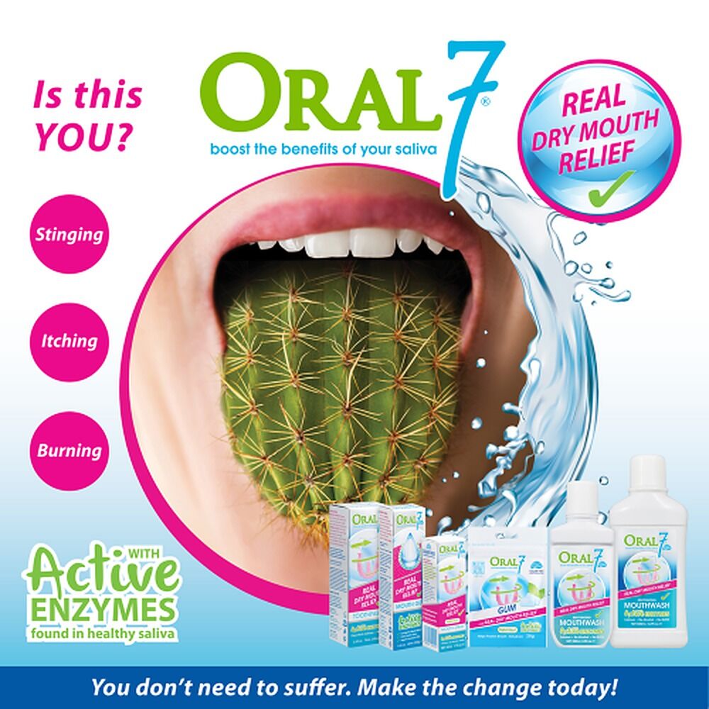 Oral7 Dry Mouth Spray with Active Enzymes 50mL x 6