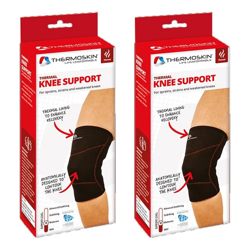Thermoskin Thermal Knee Support Small Black Pack of 2