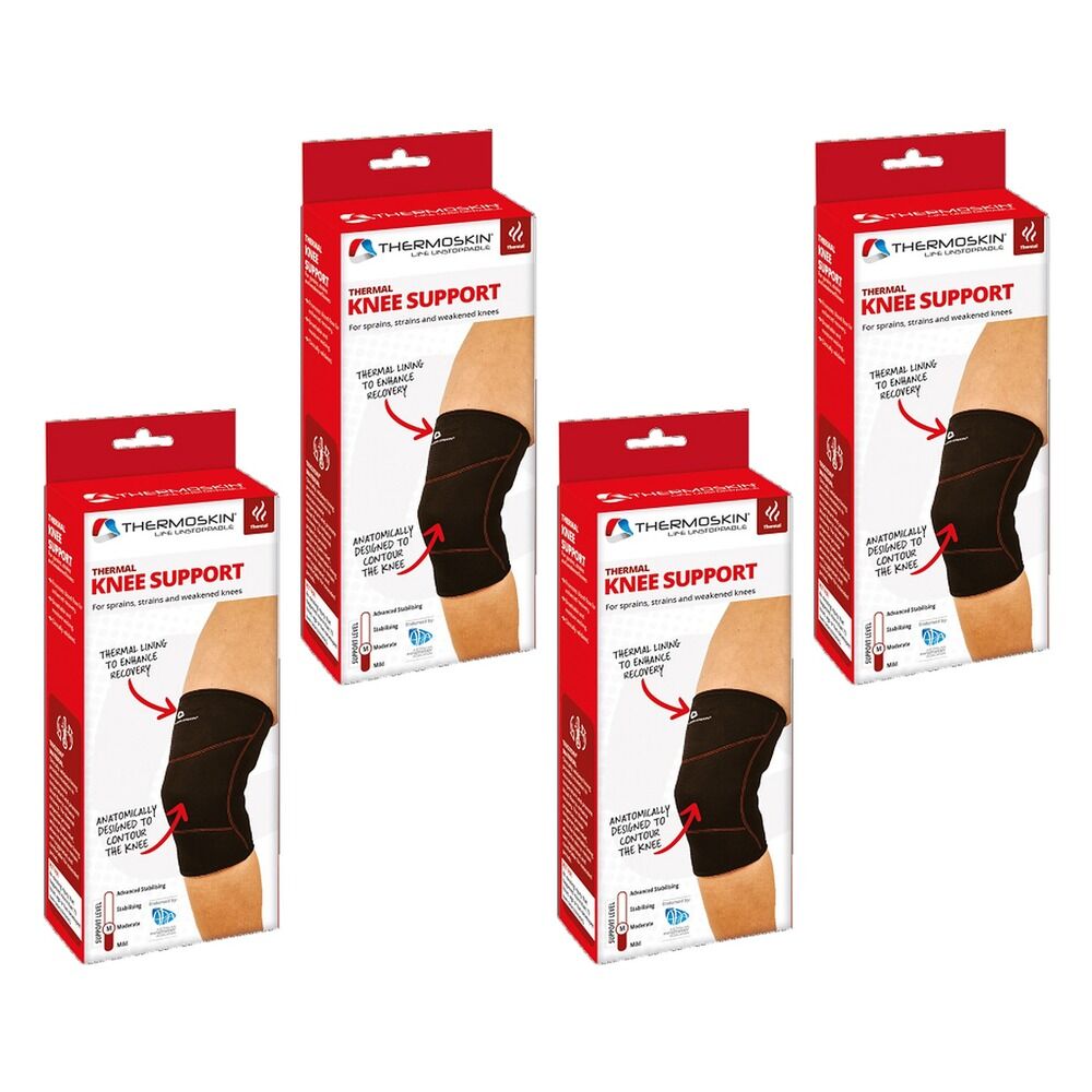 Thermoskin Thermal Knee Support Small Black Pack of 4
