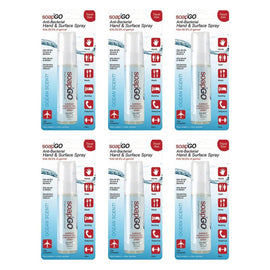 soap2GO Anti-Bacterial Hand & Surface Spray 30mL Pack of 6