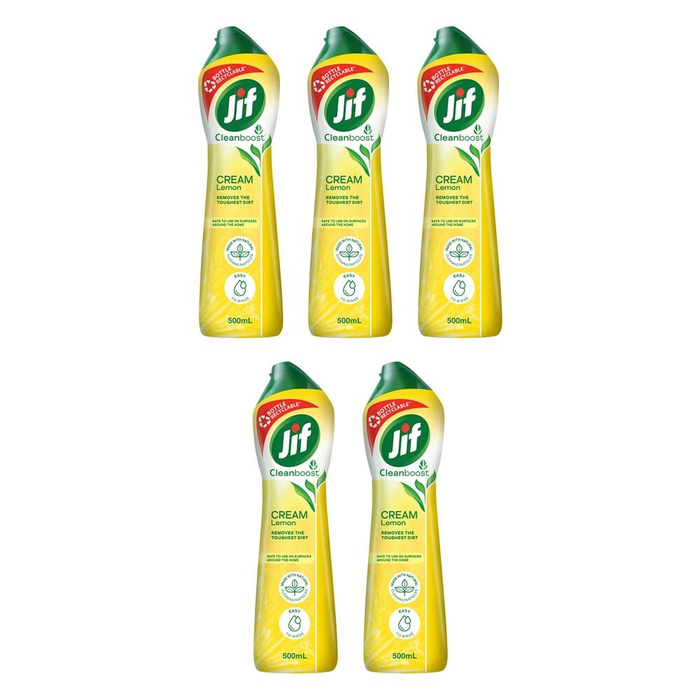 Jif Cream with Micro Particles Lemon 500mL x 8 Bundle of 5