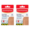 Elastoplast Extra Tough XL Waterproof Plasters 10 Pack Bundle of 2