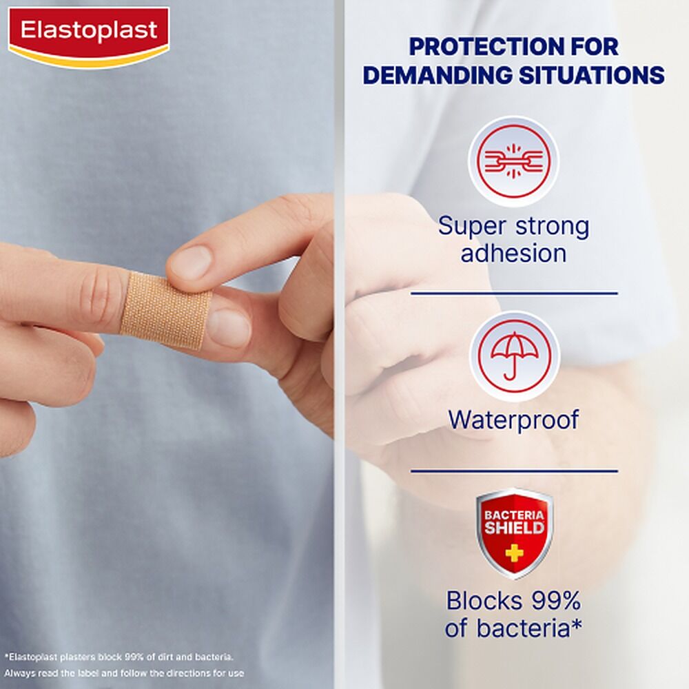 Elastoplast Extra Tough XL Waterproof Plasters 10 Pack