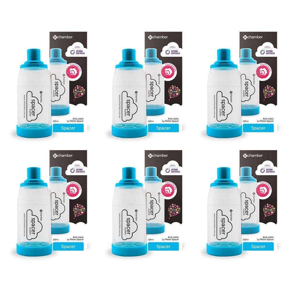 e-Chamber La Petite 220mL Asthma Spacer Small Pack of 6