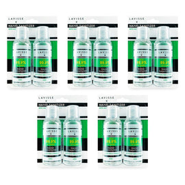 Lavisse Hand Sanitizer Twin Pack 60mL x 2 Pack Bundle of 5