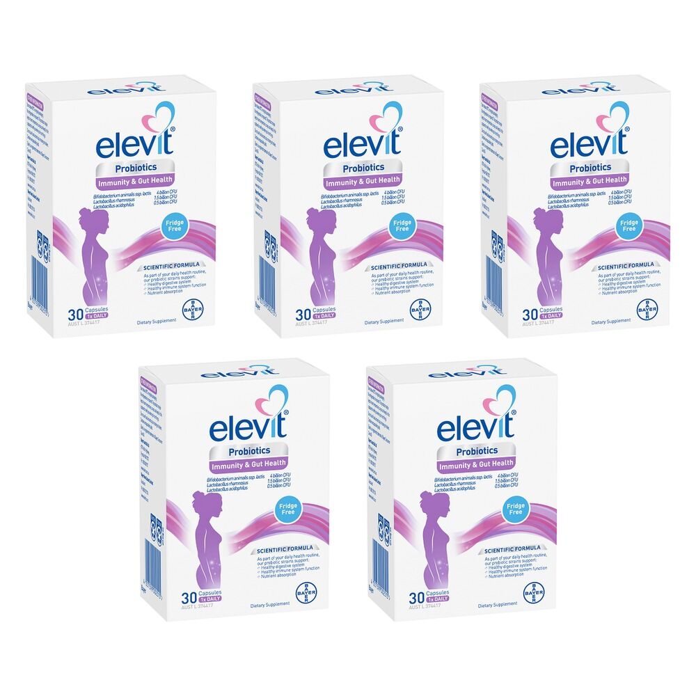 Elevit Probiotics Immunity & Gut Health 30 Capsules Pack of 5