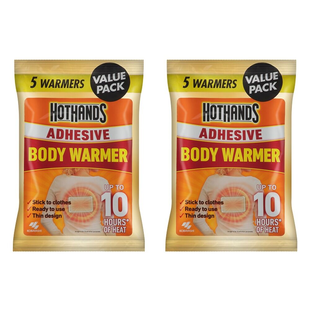 Hot Hands Adhesive Body Warmer 5 Pack x 6 Bundle of 2