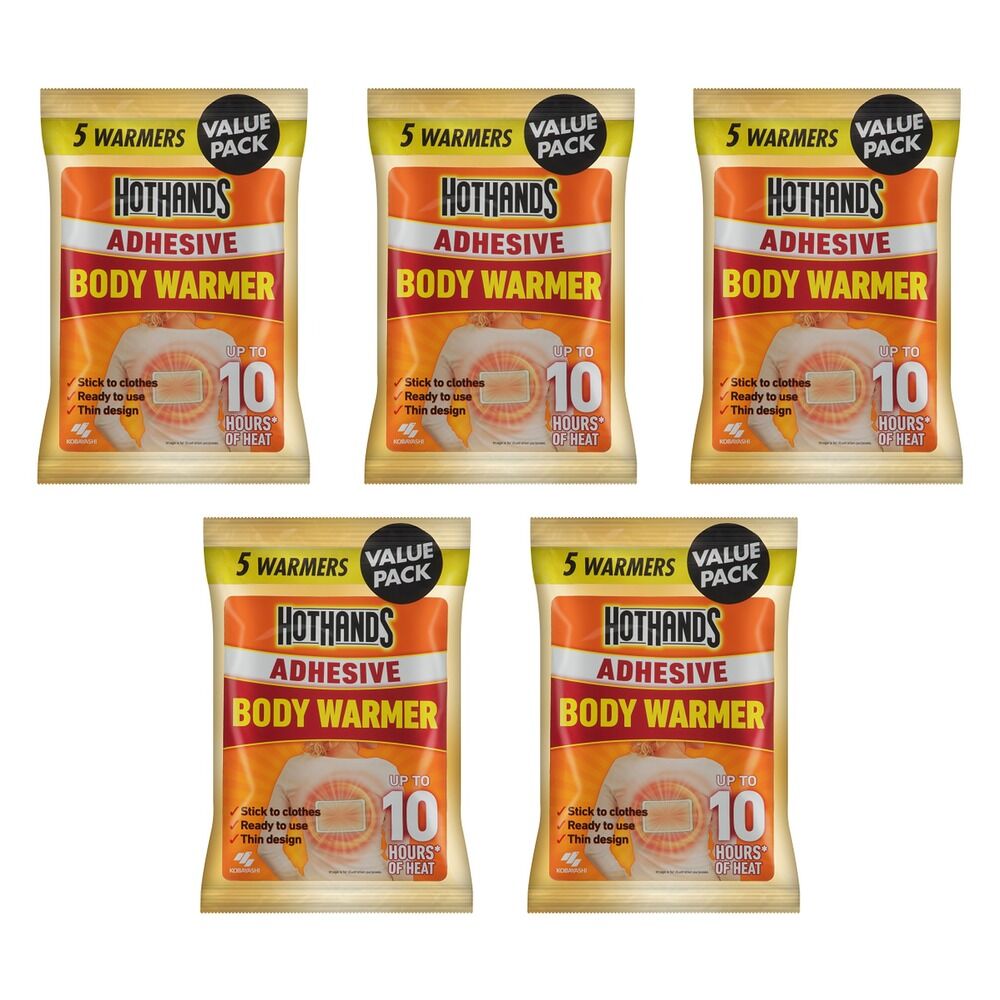 Hot Hands Adhesive Body Warmer 5 Pack x 6 Bundle of 5